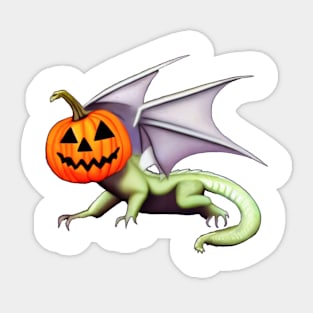 Jack-O-Lantern Dragon Sticker